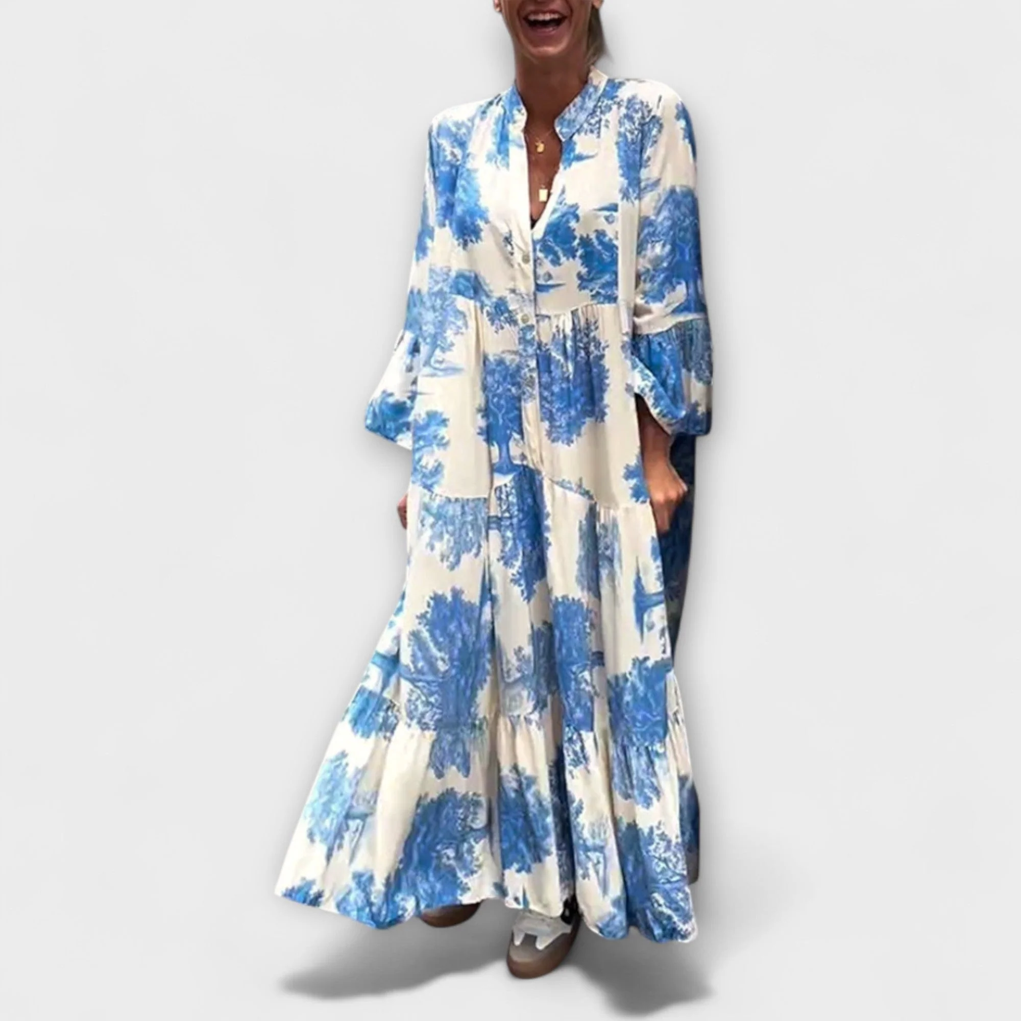 Nerina - Elegantes Maxikleid mit Blumenmuster - Image 2