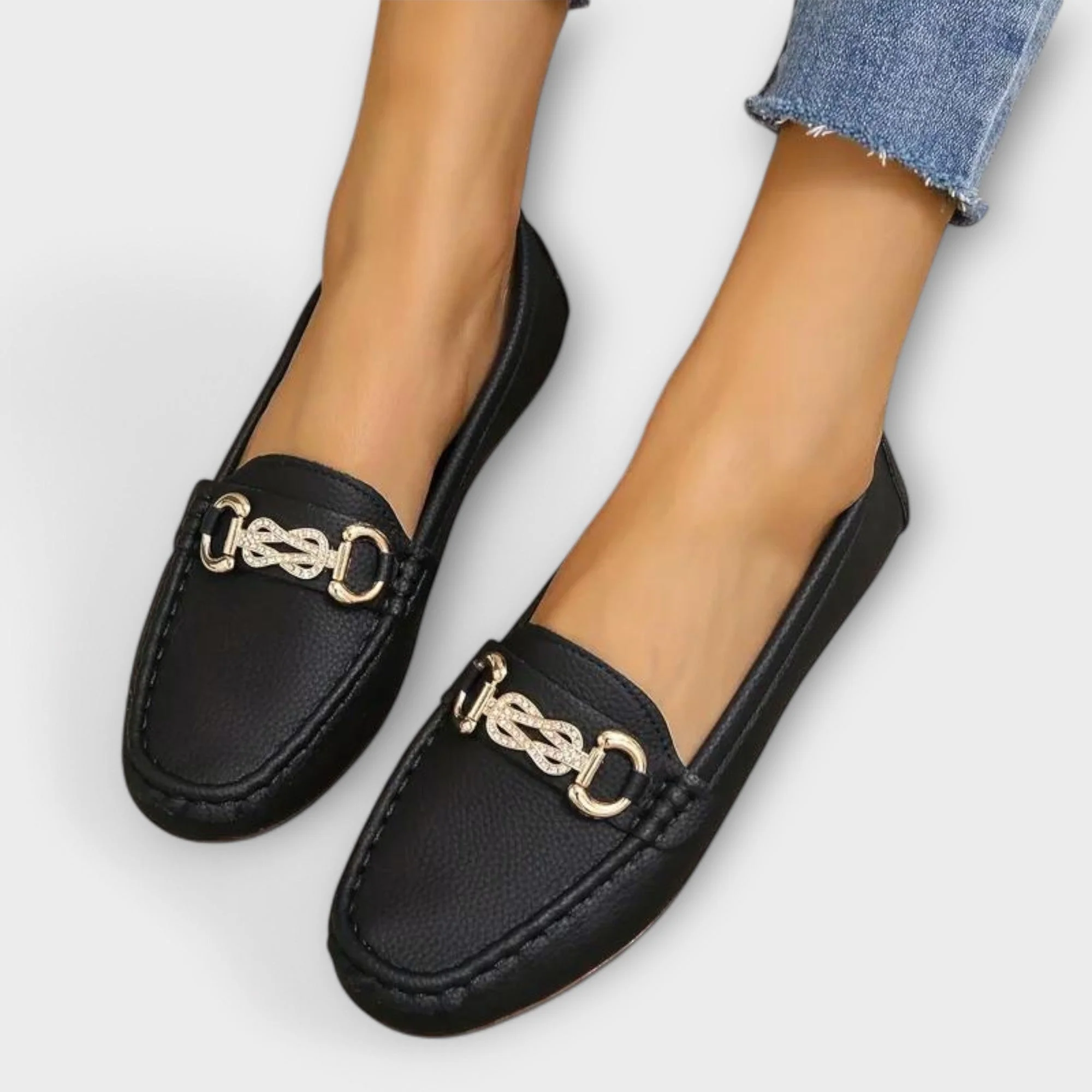 Nevena – Elegante Slip-On Mokassins mit Goldakzent - Image 2