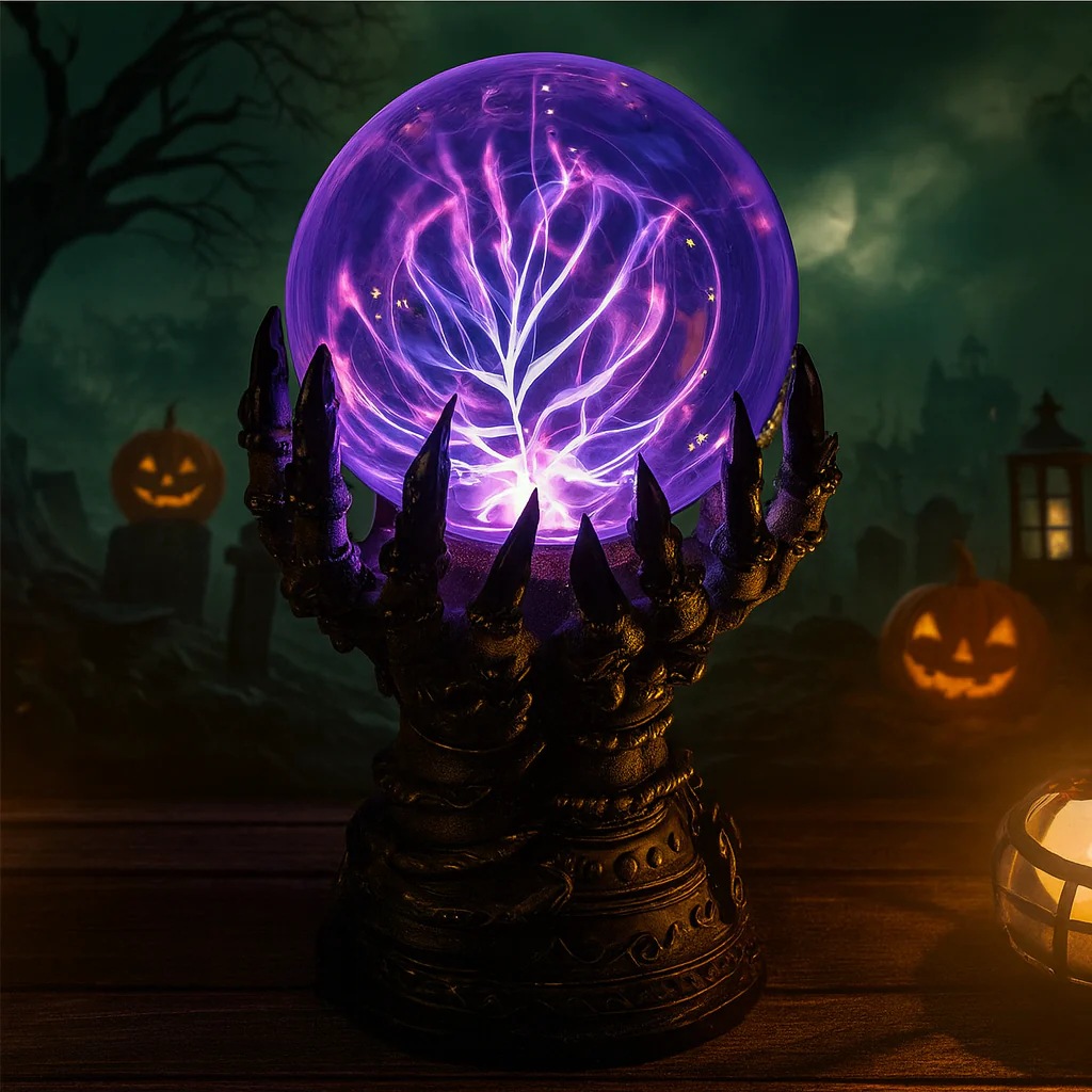 NightSphere | Halloween-Kristallkugellampe mit gotischem Hand-Design - Image 2