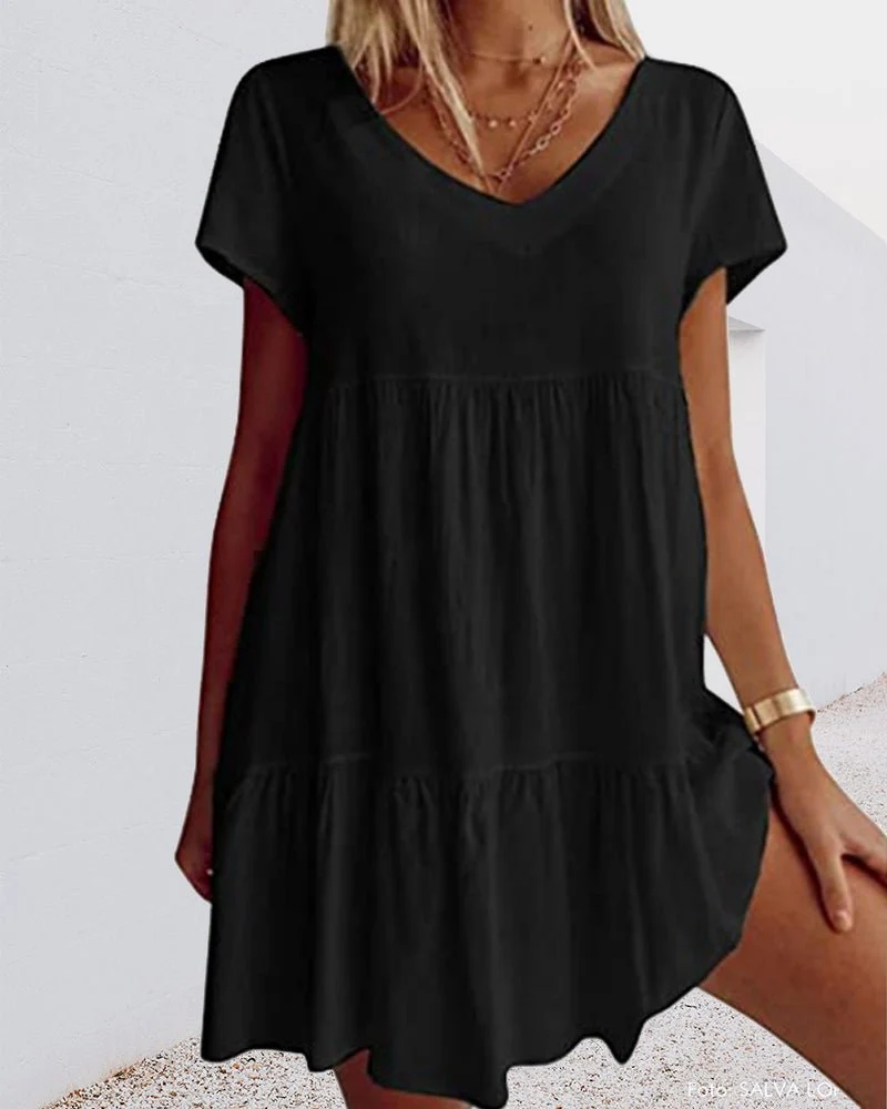 Nigina- locker-leichtes lässiges Kurzarmkleid - Image 5