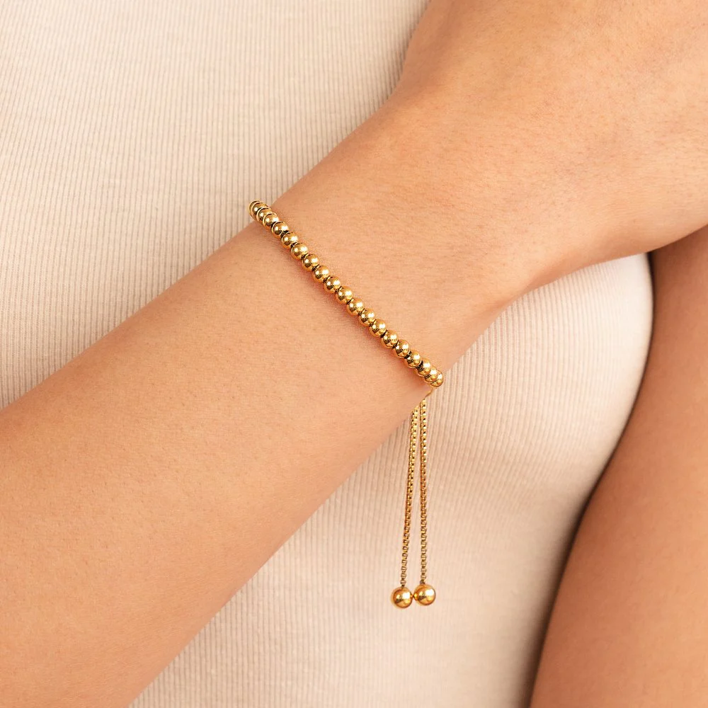 Nila Perlenarmband aus Gold - Image 2