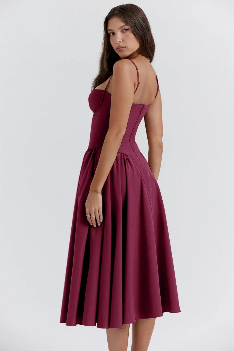 Nina - Ärmelloses Korsett-Midikleid - Image 19