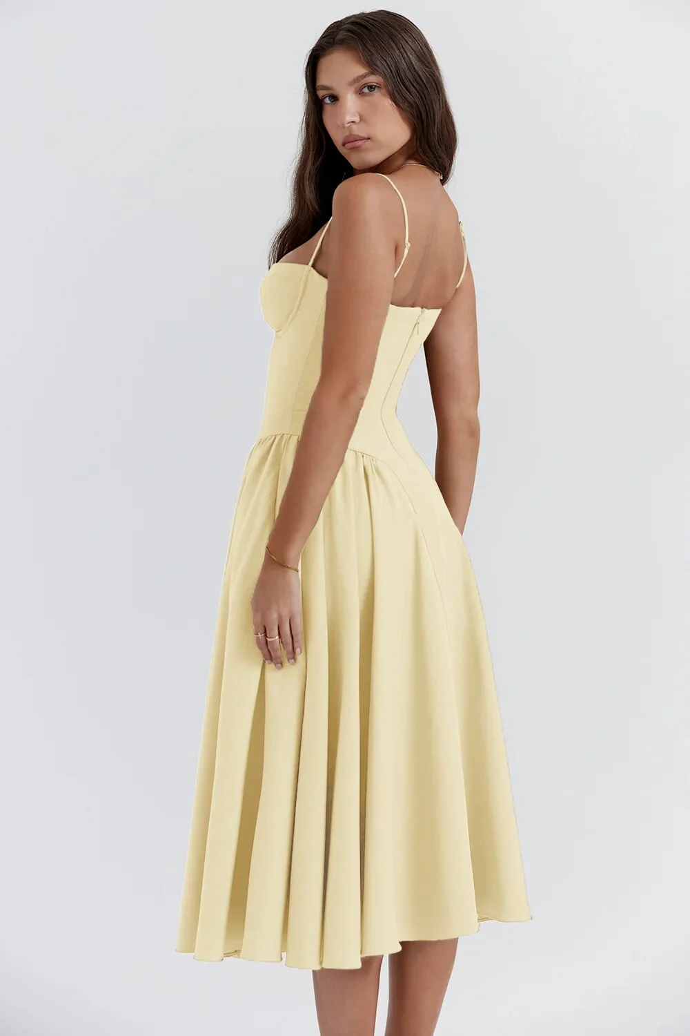 Nina - Ärmelloses Korsett-Midikleid - Image 2