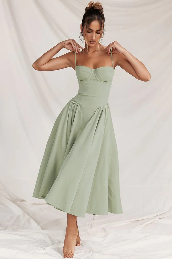 Nina - Ärmelloses Korsett-Midikleid - Image 21