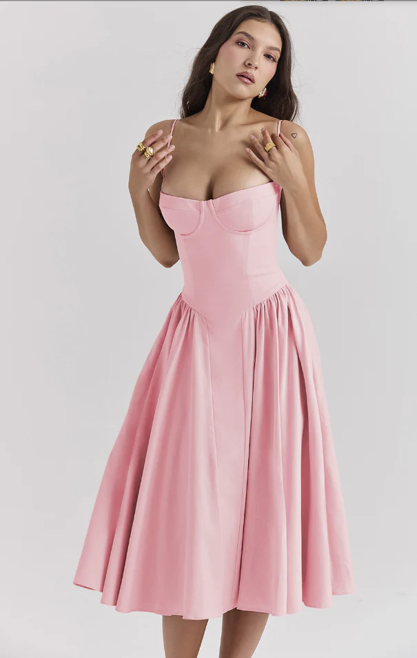 Nina - Ärmelloses Korsett-Midikleid - Image 22
