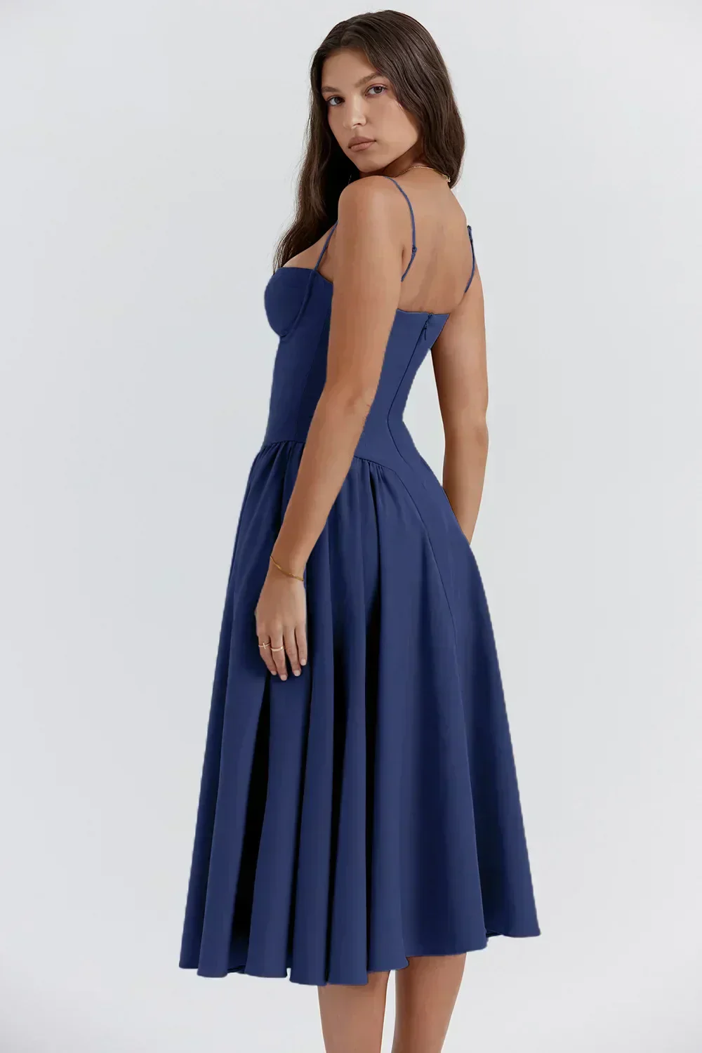 Nina - Ärmelloses Korsett-Midikleid - Image 7