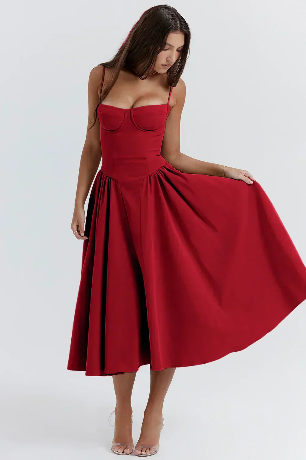 Nina - Ärmelloses Korsett-Midikleid - Image 9