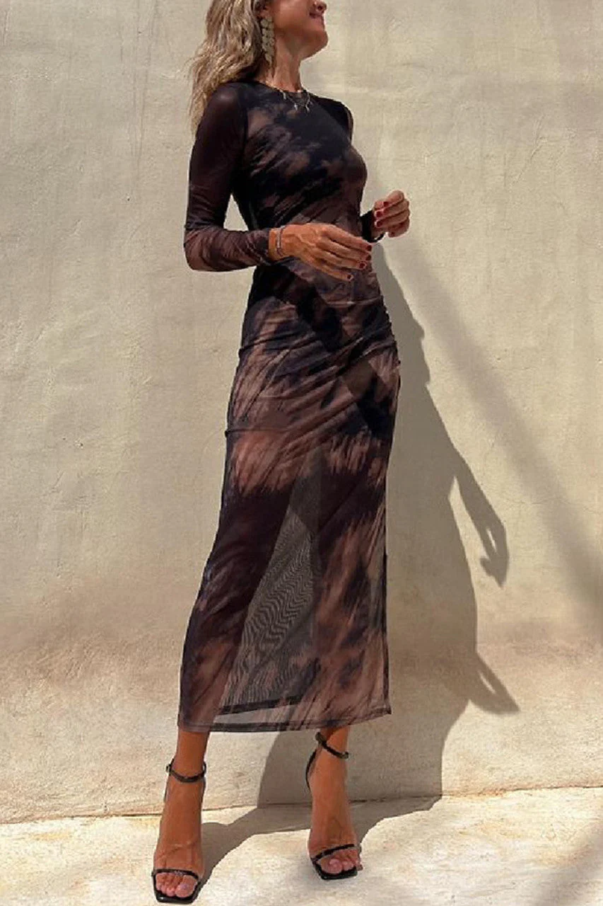 Nina™ | Mesh Langärmliges Kleid - Image 4
