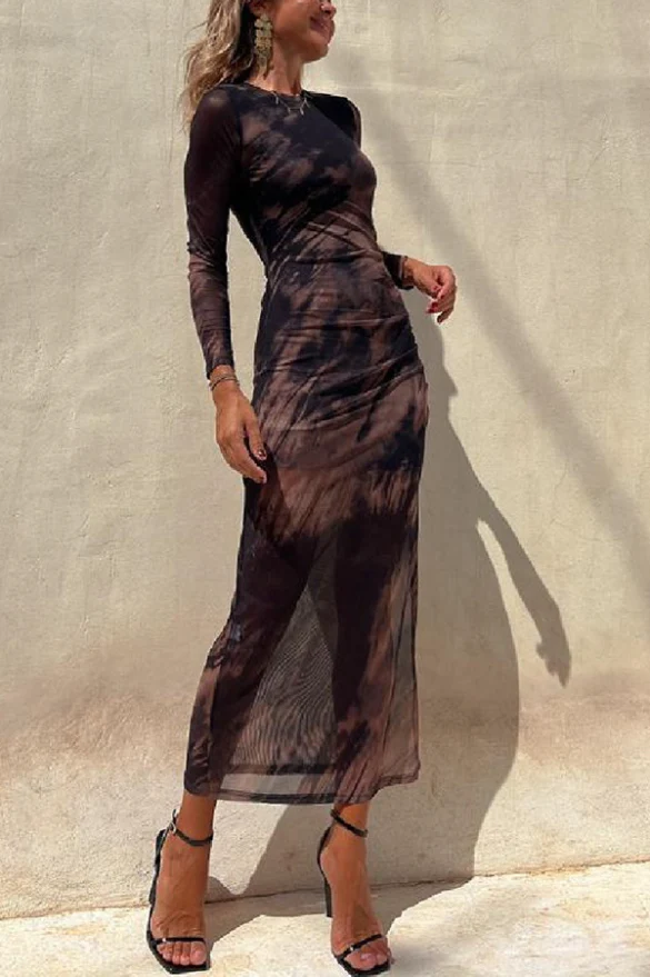 Nina™ | Mesh Langärmliges Kleid - Image 5