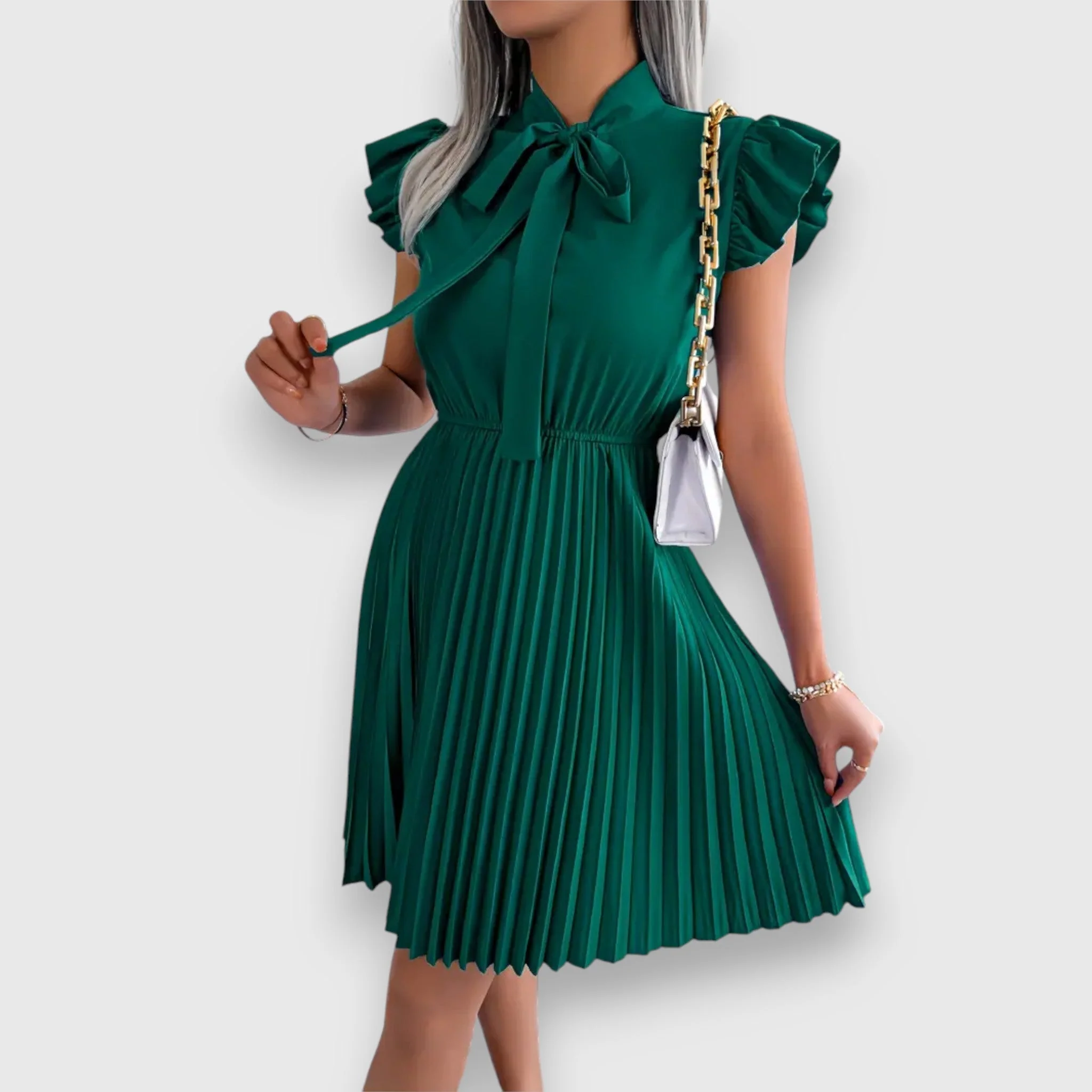 Nivara – Plissiertes Kleid mit femininer Note - Image 4