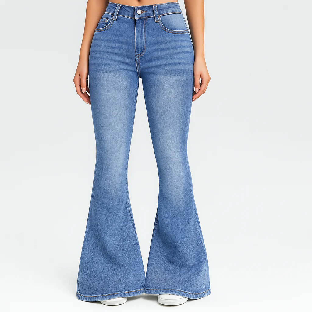 Noa – Damen-Schlagjeans mit hohem Bund – Skinny Fit, einfarbig, extra lang - Image 3
