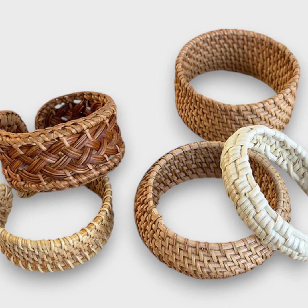 Noelia – Geflochtenes Rattan-Armband - Image 3