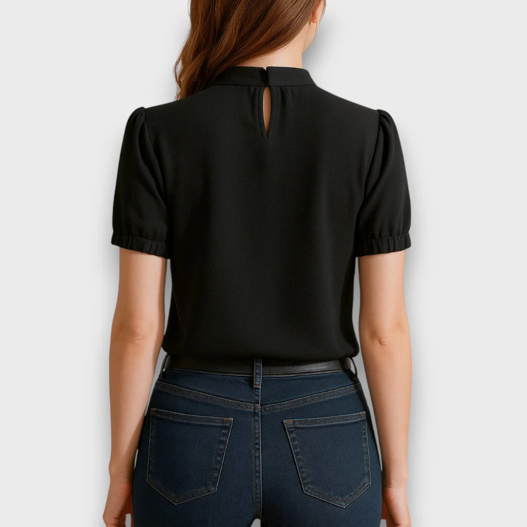 Noemie – Bluse mit Schulter-Cut-outs und Falten - Image 2