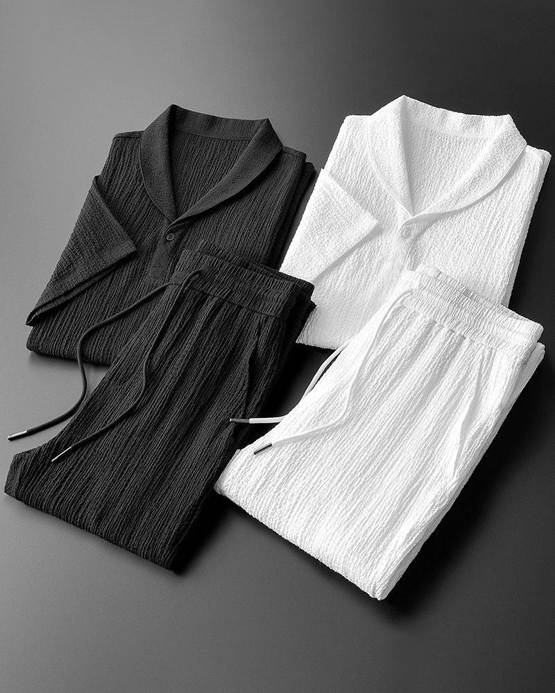 Nolan | Herren-Zweiteiler-Set Kurzarmshirt & Hose Sommer-Set - Image 3