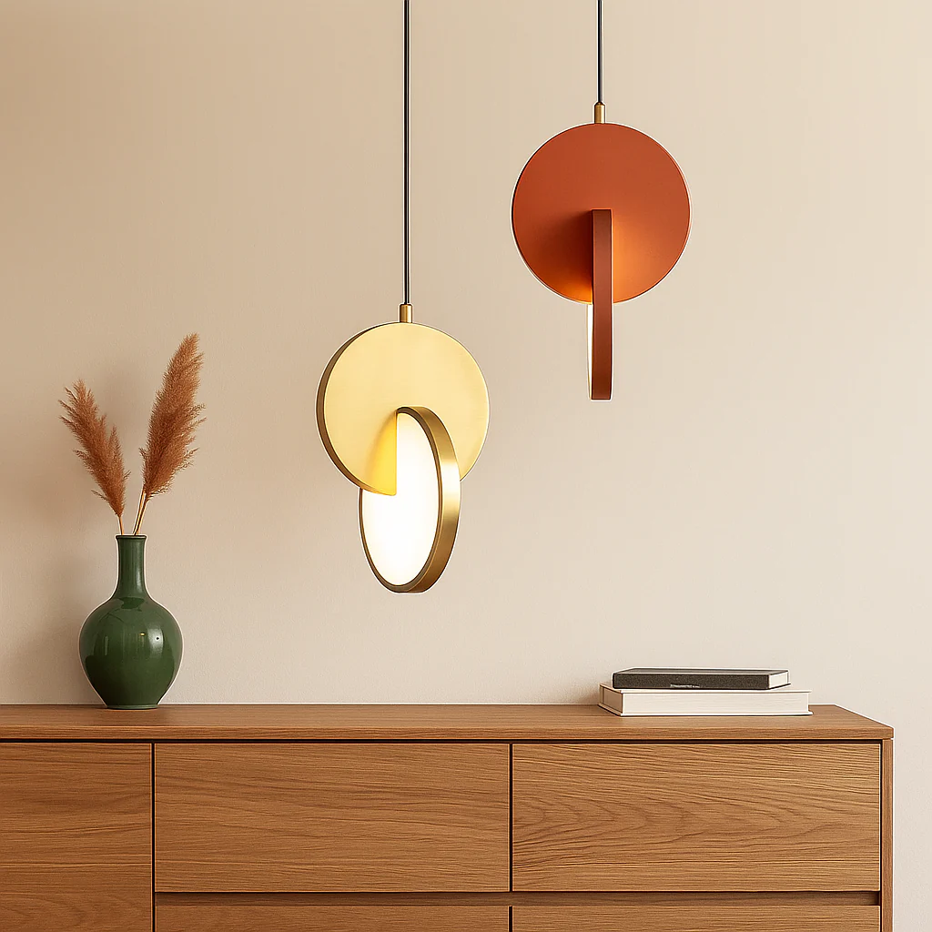 NordicGlow – Moderne skandinavische LED-Pendellampe mit rundem Rahmen und warmem Glühen - Image 2