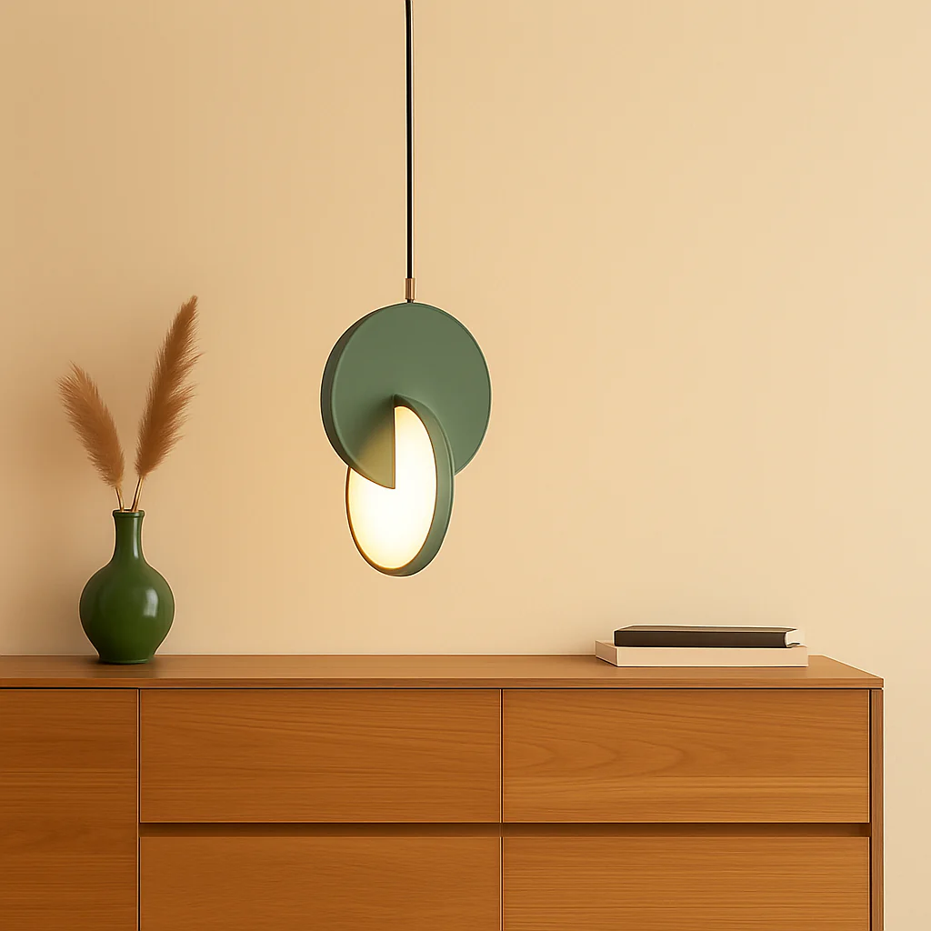 NordicGlow – Moderne skandinavische LED-Pendellampe mit rundem Rahmen und warmem Glühen - Image 4