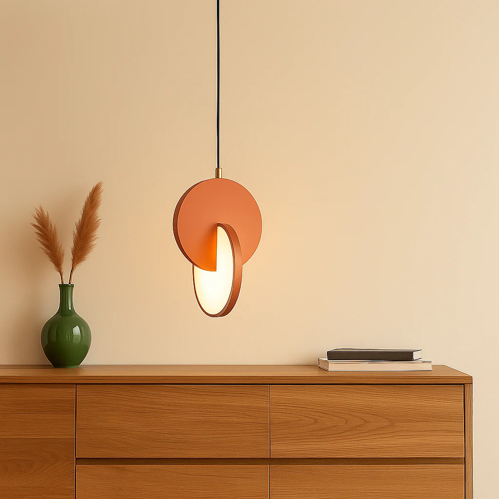 NordicGlow – Moderne skandinavische LED-Pendellampe mit rundem Rahmen und warmem Glühen - Image 5