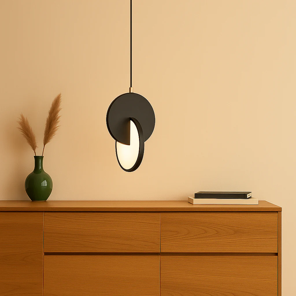 NordicGlow – Moderne skandinavische LED-Pendellampe mit rundem Rahmen und warmem Glühen - Image 6