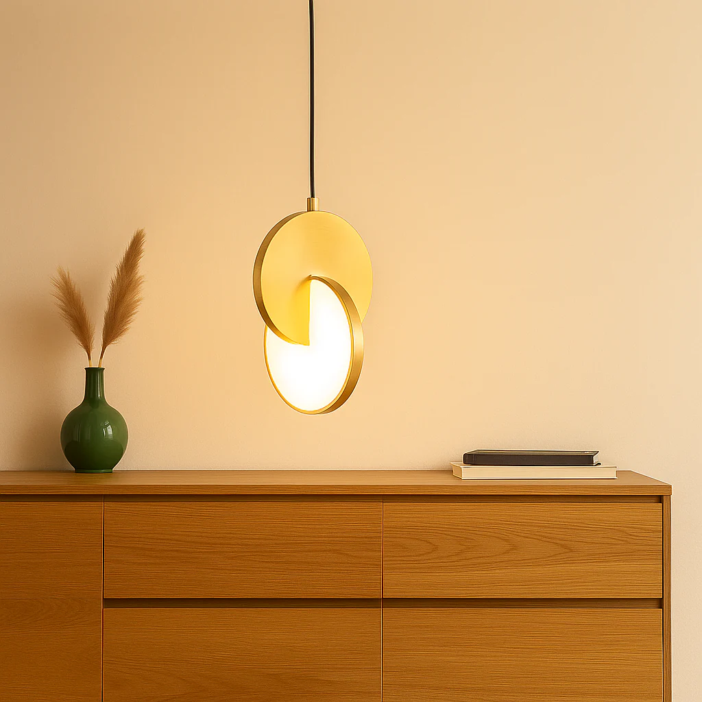 NordicGlow – Moderne skandinavische LED-Pendellampe mit rundem Rahmen und warmem Glühen - Image 7