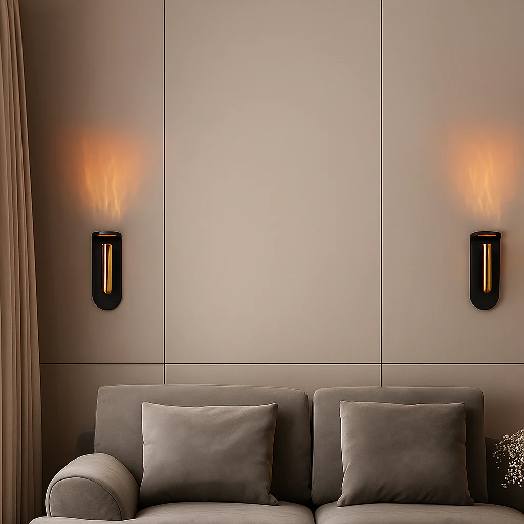 NordiFlame – Einstellbare nordische LED-Wandleuchte mit Flammeneffekt - Image 3