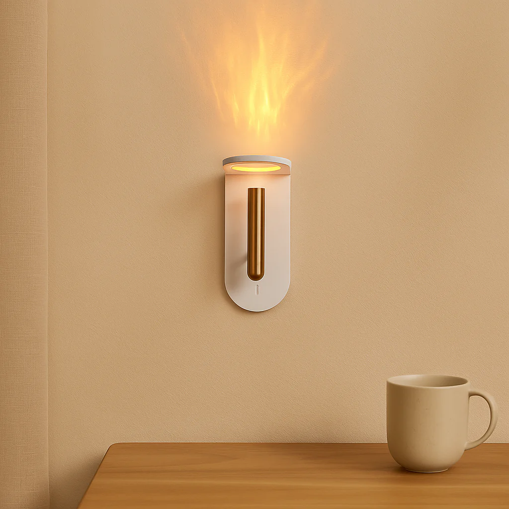 NordiFlame – Einstellbare nordische LED-Wandleuchte mit Flammeneffekt - Image 4