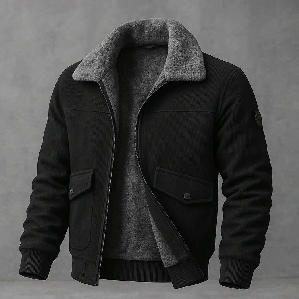 Nordine - Bomberjacke Mit Kunstfellkragen - Image 3