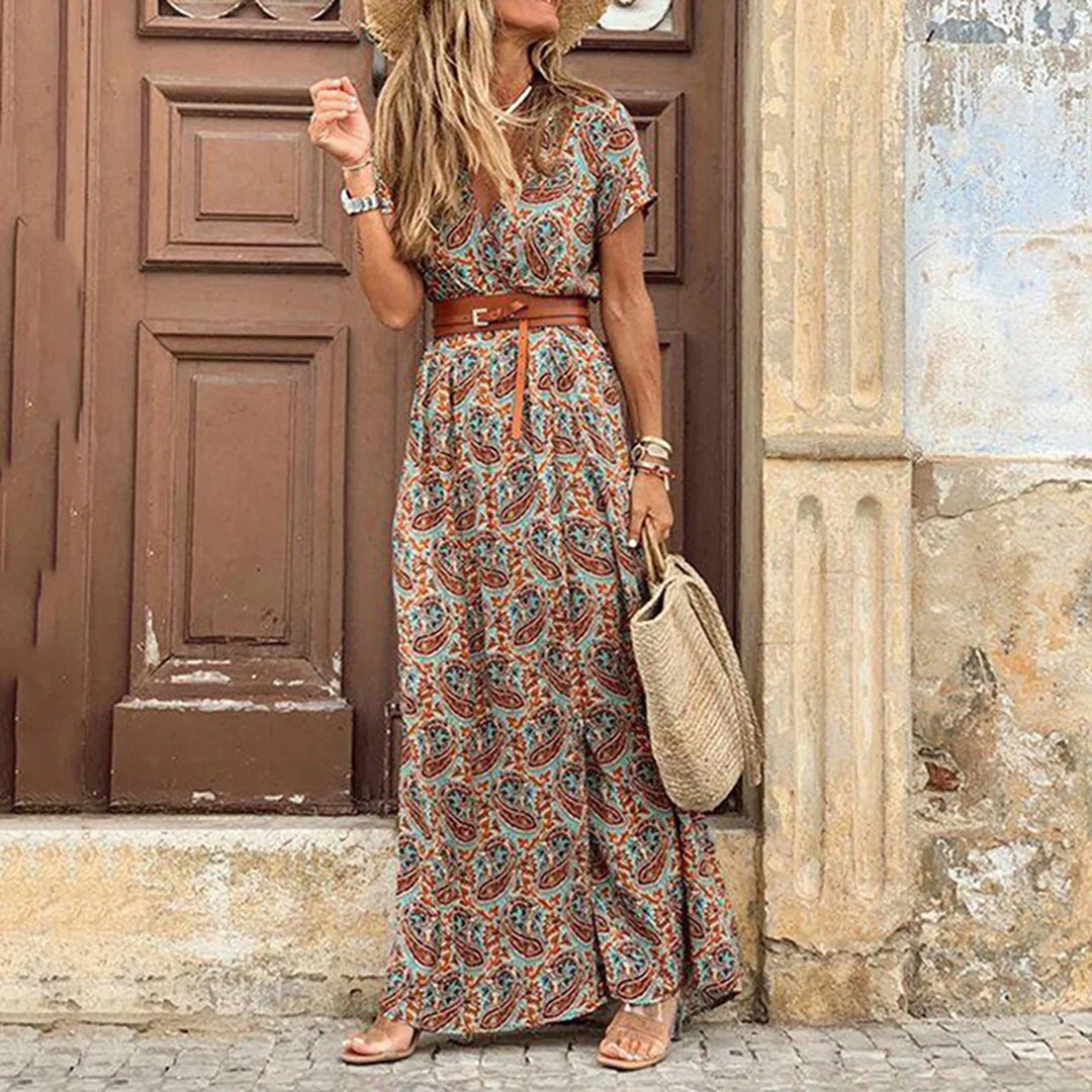Noridel – Boho-Maxikleid mit Paisley-Print - Image 3