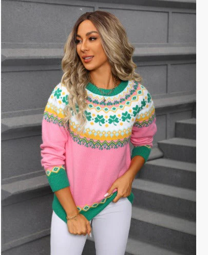 Norweger Damen Pullover Warm Gemütlich Strickstoff - Image 3