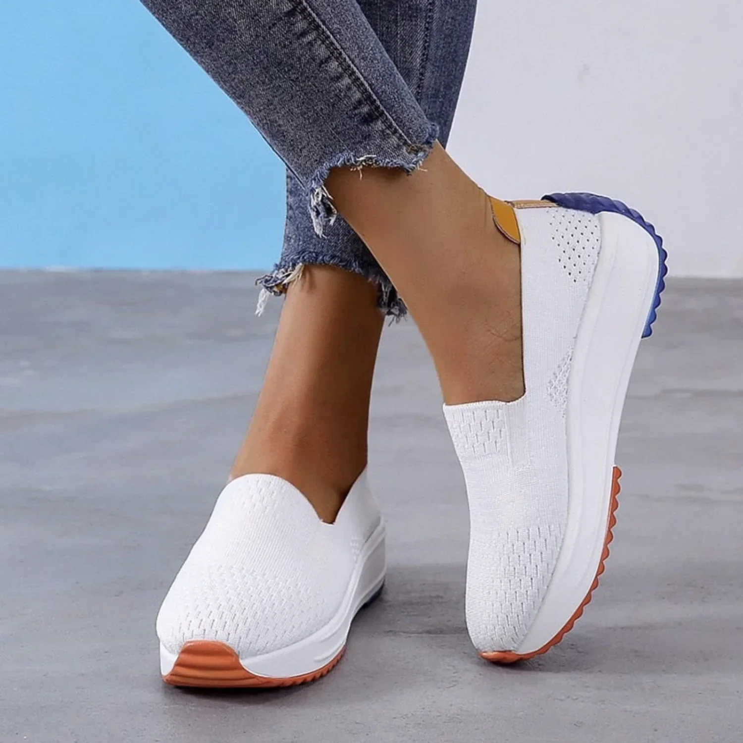 Nyssara – Atmungsaktive Slip-On-Plateau-Sneaker aus Strick - Image 3