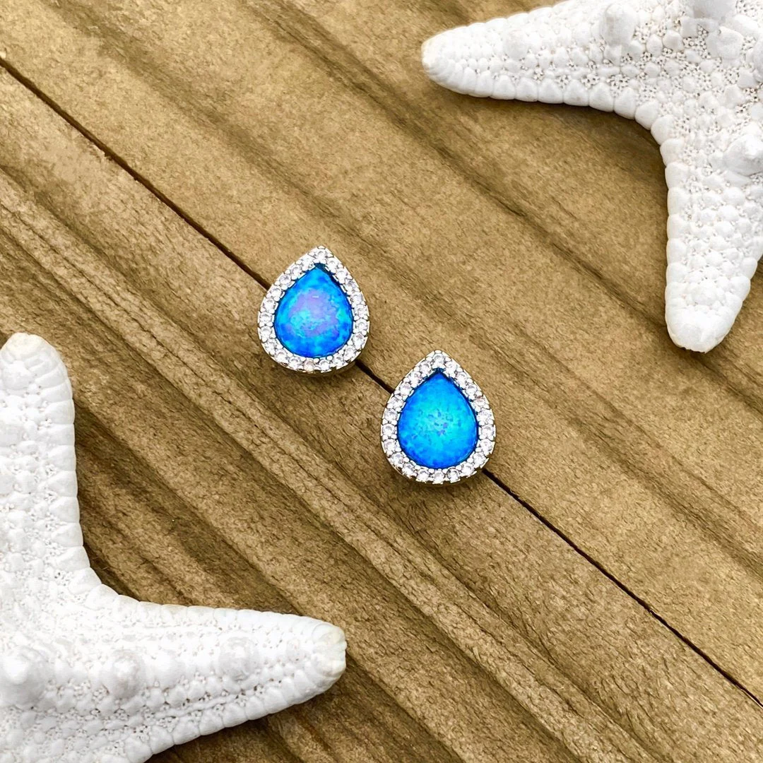 Ohrringe aus Opal und Silber - Image 2