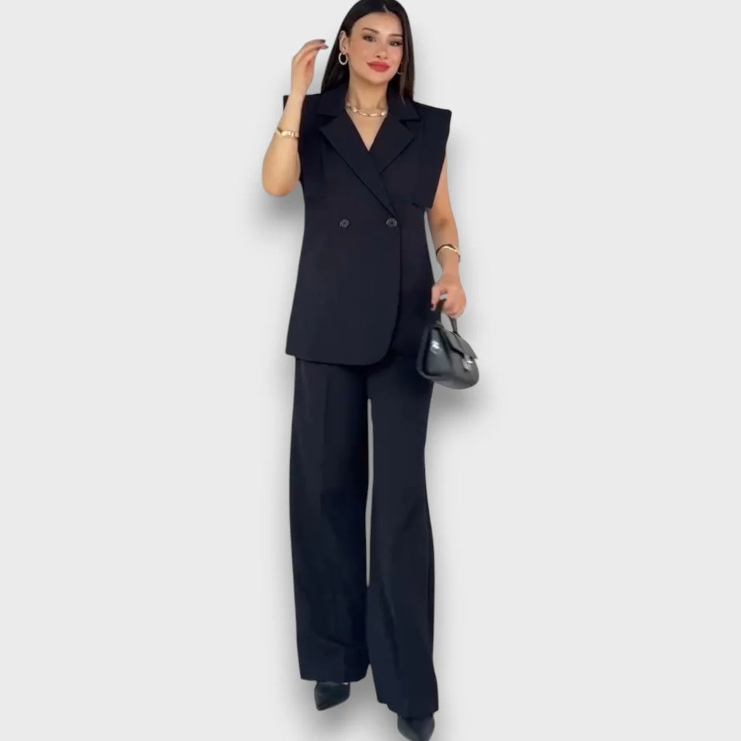 Olanda – Zweiteiler mit Oversize-Blazer und weiter Hose - Image 3