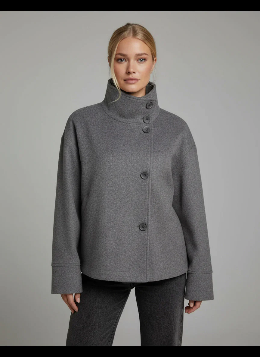 Olga | Kurze Damenjacke mit Stehkragen - Image 2