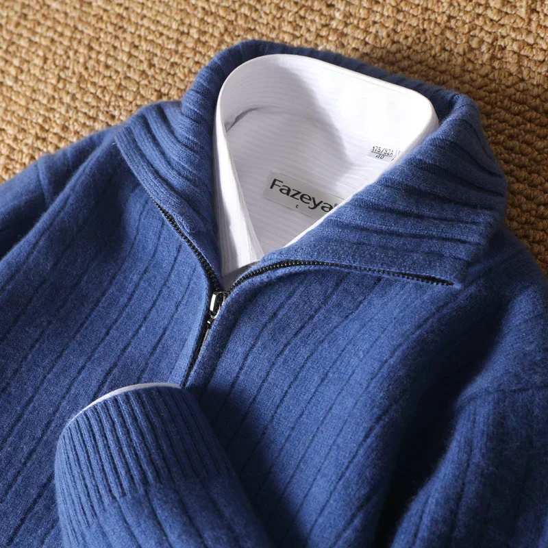 Oliver – Eleganter Strick-Zip-Pullover für Herren im modernen Winter-Look - Image 10