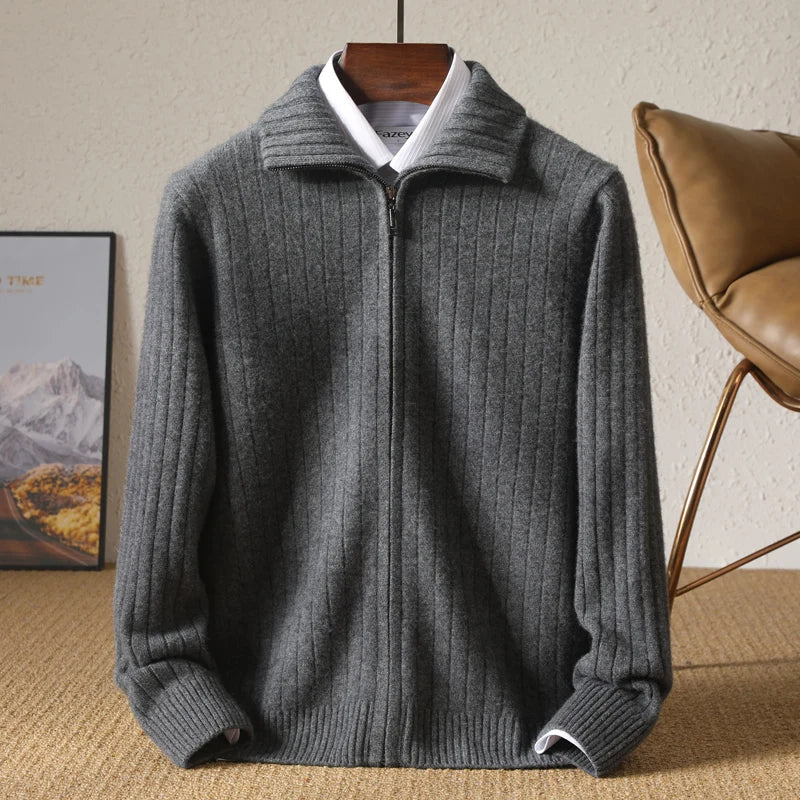 Oliver – Eleganter Strick-Zip-Pullover für Herren im modernen Winter-Look - Image 11