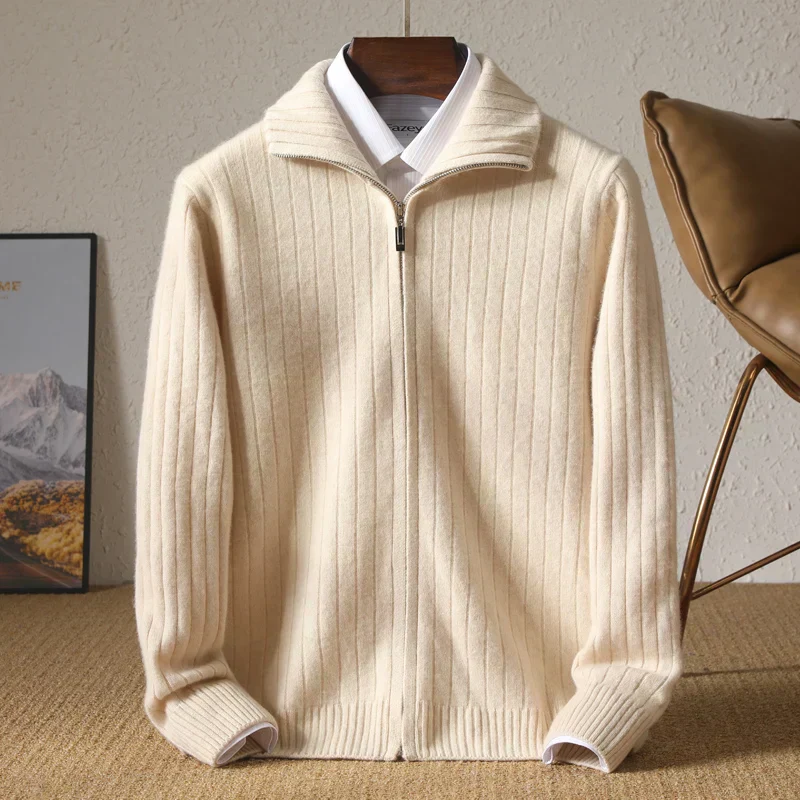 Oliver – Eleganter Strick-Zip-Pullover für Herren im modernen Winter-Look - Image 14
