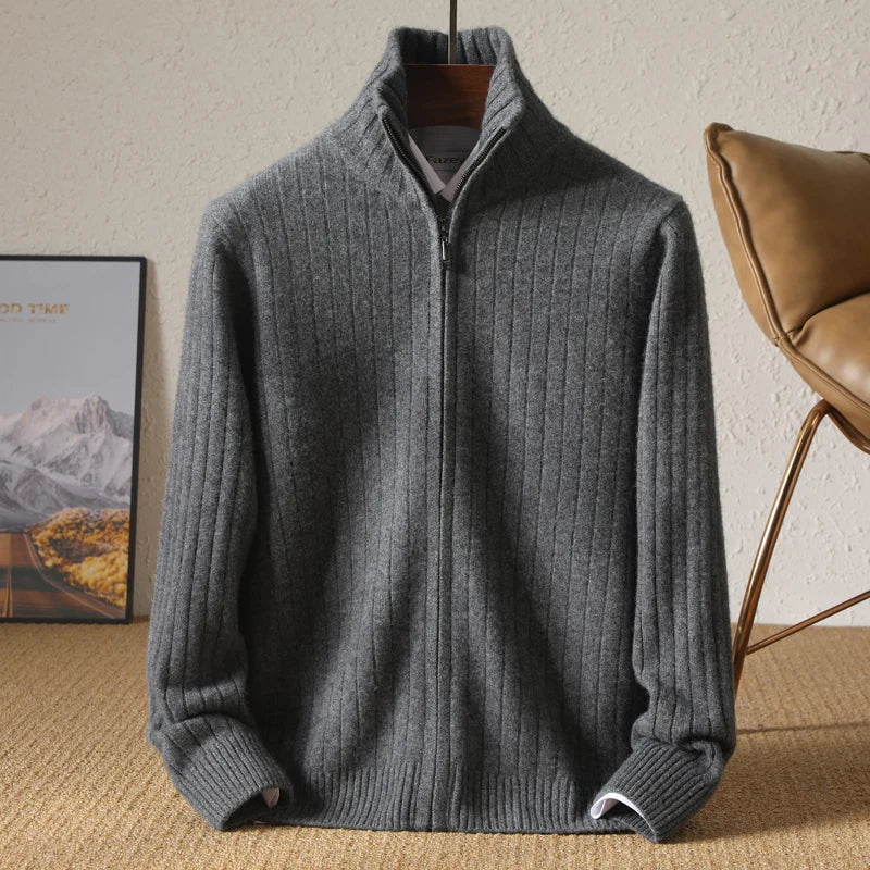 Oliver – Eleganter Strick-Zip-Pullover für Herren im modernen Winter-Look - Image 7