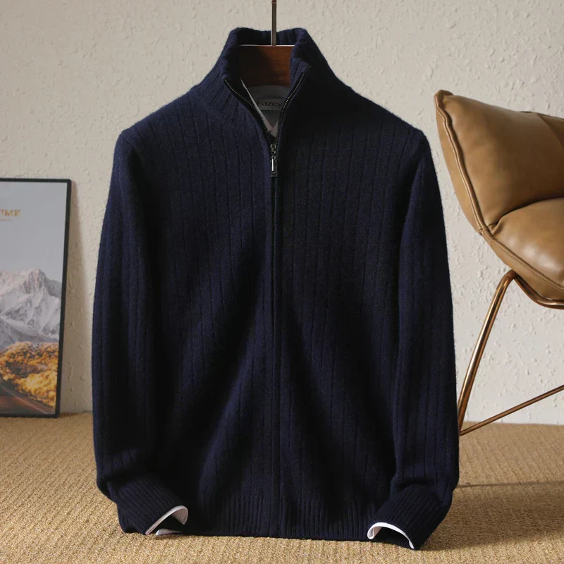 Oliver – Eleganter Strick-Zip-Pullover für Herren im modernen Winter-Look - Image 8