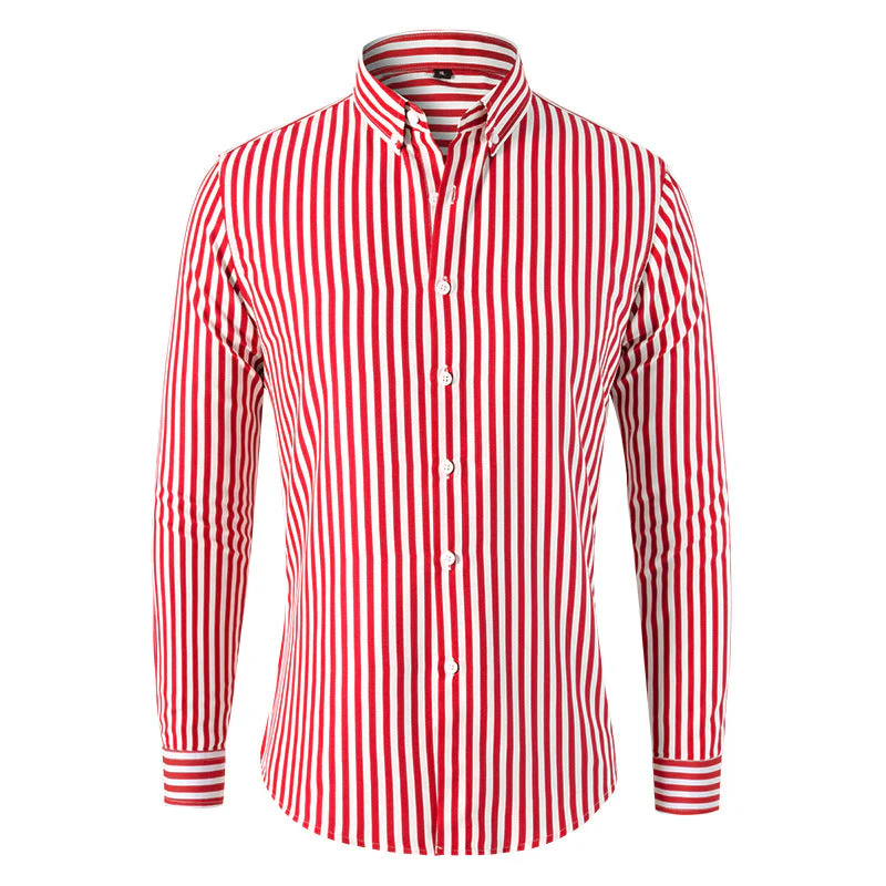Oliver – Modernes Gestreiftes Herren Langarmhemd - Image 8