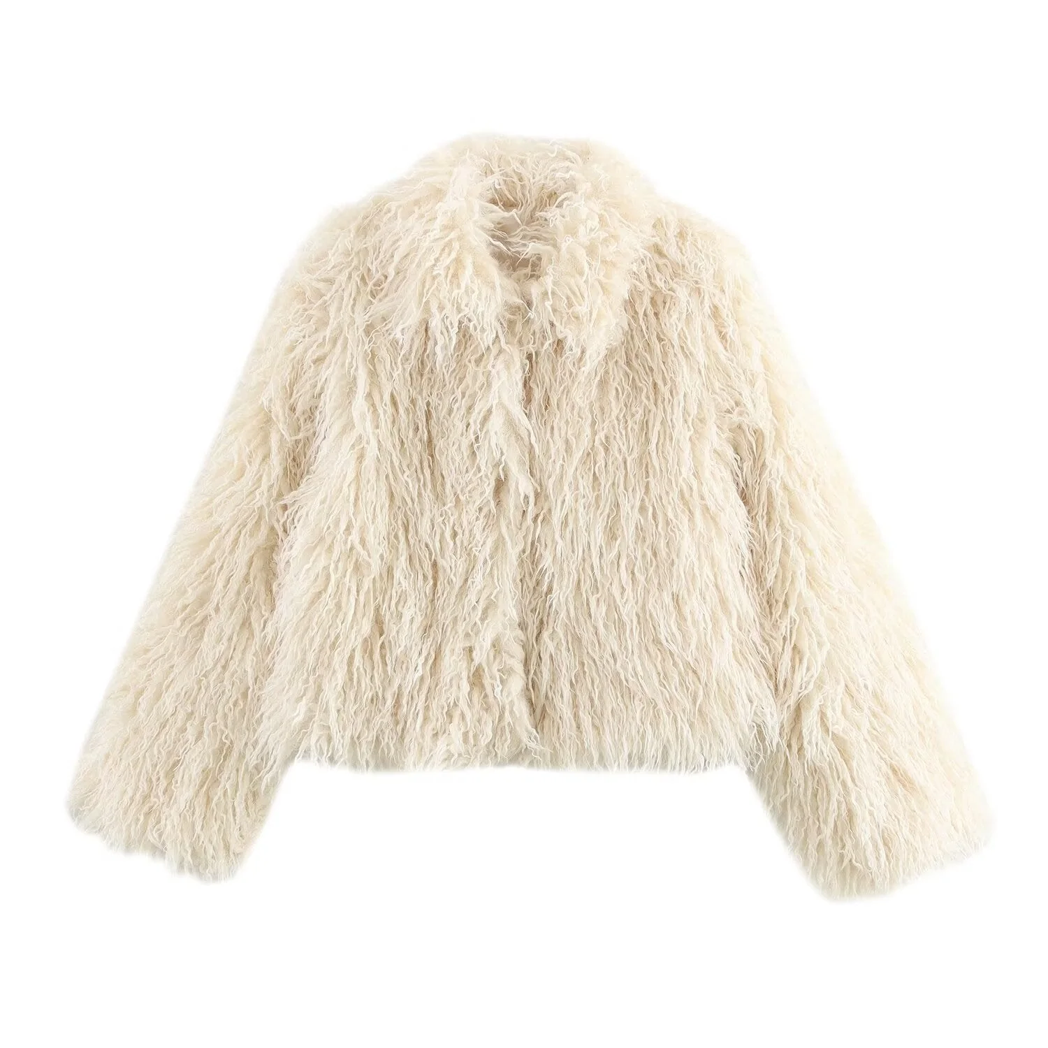Olivia | Damen Kunstpelzmantel Langarm Mit Statement Kragen - Image 10
