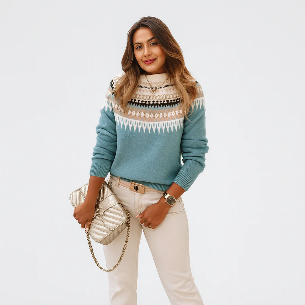 Olivia Norwegerpullover – Damen Pullover mit nordischem Muster - Image 6
