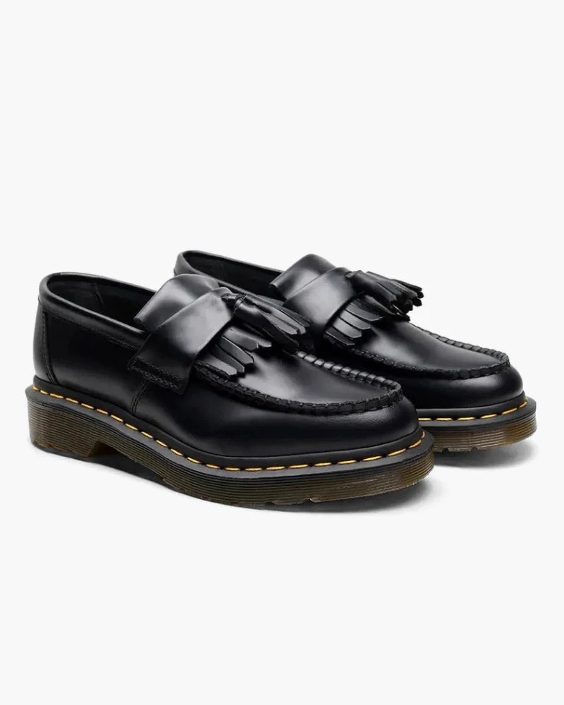 Olivia | Retro-Stil Schwarze Loafer aus Leder mit Fransen - Image 3
