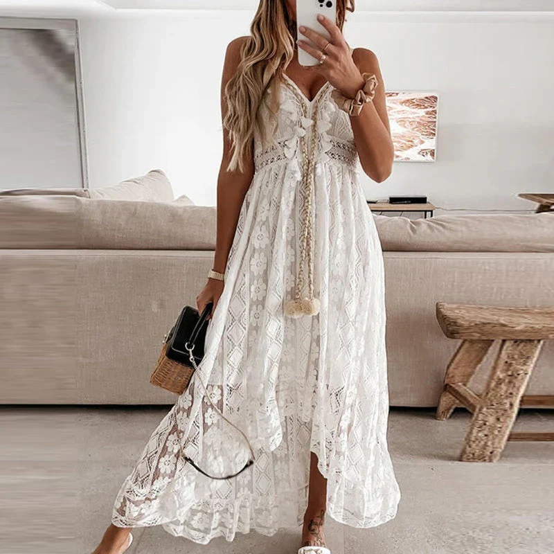 Ondira – Damen-Boho-Spitzen-Maxikleid - Image 4