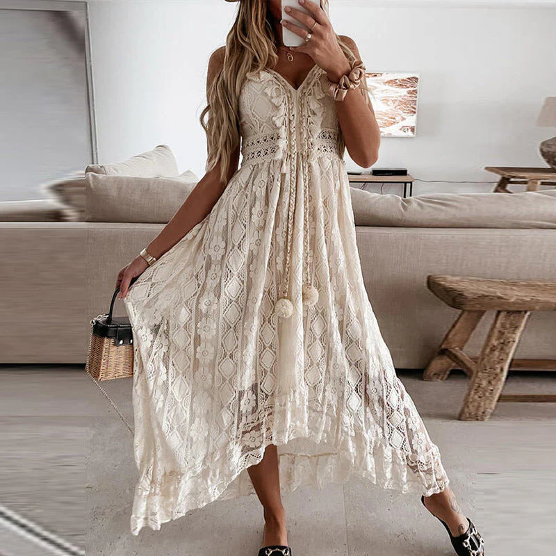 Ondira – Damen-Boho-Spitzen-Maxikleid - Image 8