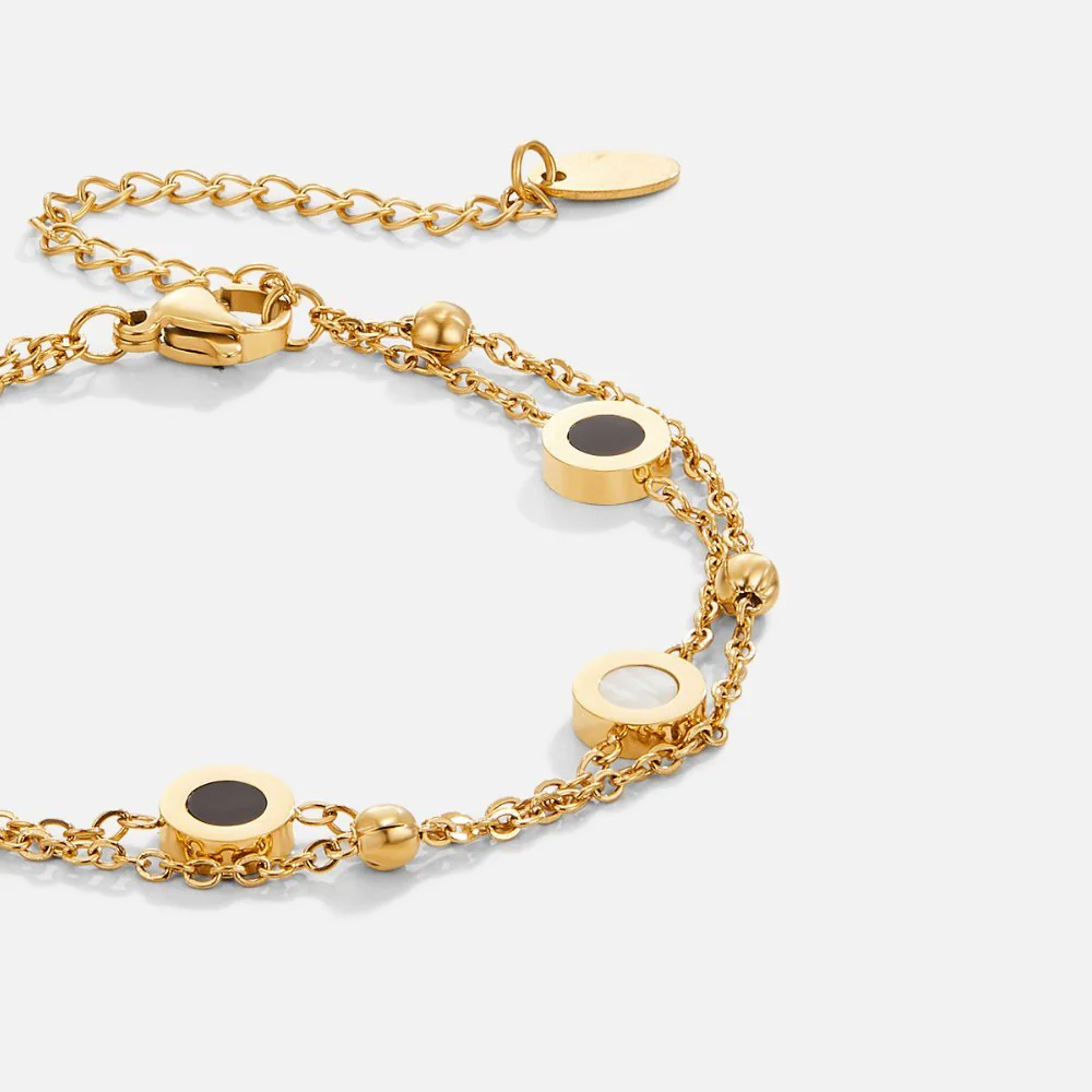 Onyx- und Weißsteinarmband - Image 6