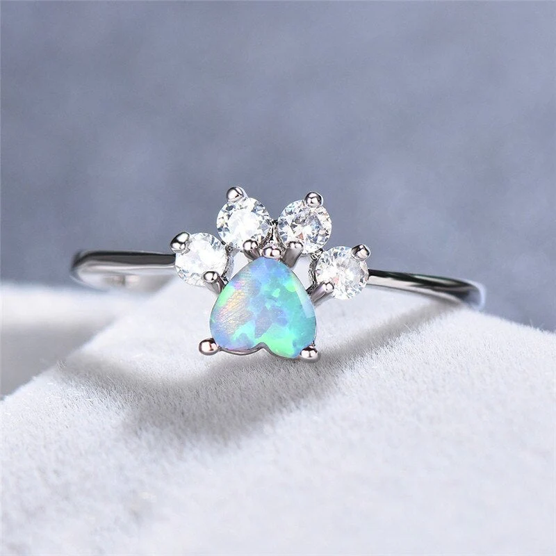 Opal und Zirkonia Ring - Image 3