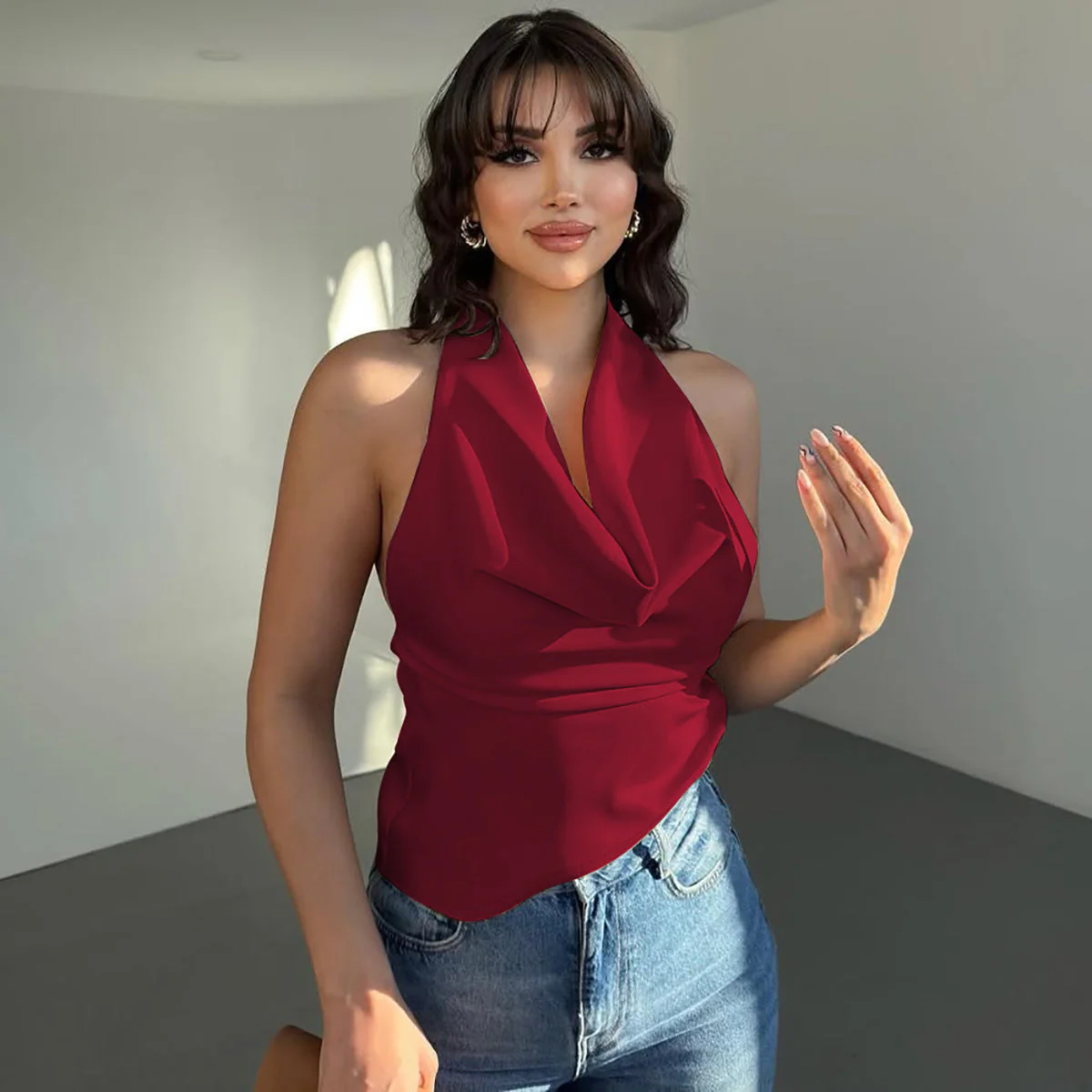 Ophelie | Neckholder-Top mit drapiertem Ausschnitt - Image 7