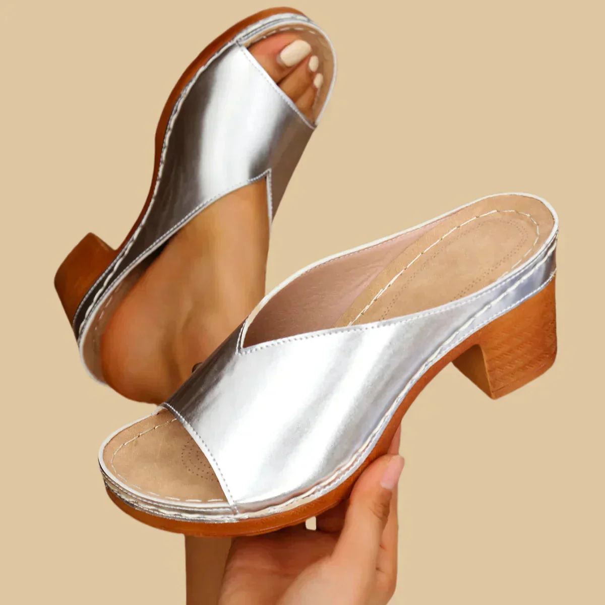 Orthopädische Sandalen Damen mit Dickem Absatz – Stilvolle Sommerschuhe für Komfort und Eleganz - Image 2