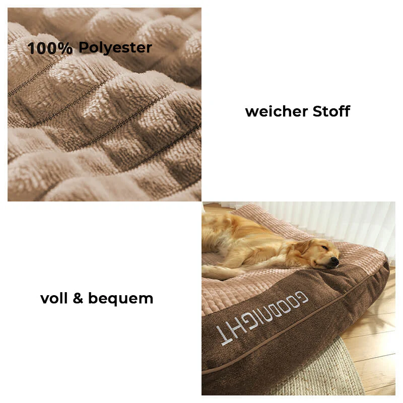 Orthopädisches Hundebett groß & dick – mit Nackenstütze, abnehmbarem waschbarem Bezug, ideal für große Hunde - Image 5