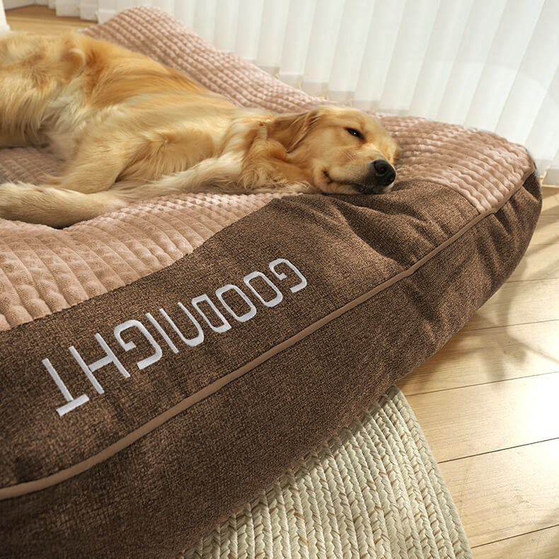 Orthopädisches Hundebett groß & dick – mit Nackenstütze, abnehmbarem waschbarem Bezug, ideal für große Hunde - Image 6