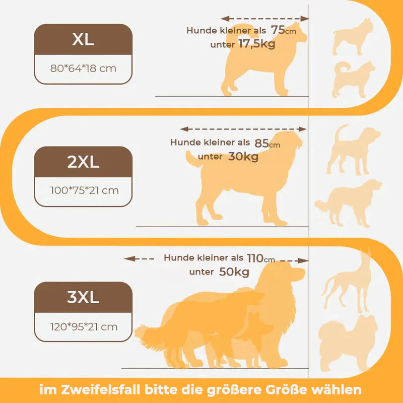 Orthopädisches Hundebett groß & dick – mit Nackenstütze, abnehmbarem waschbarem Bezug, ideal für große Hunde - Image 8